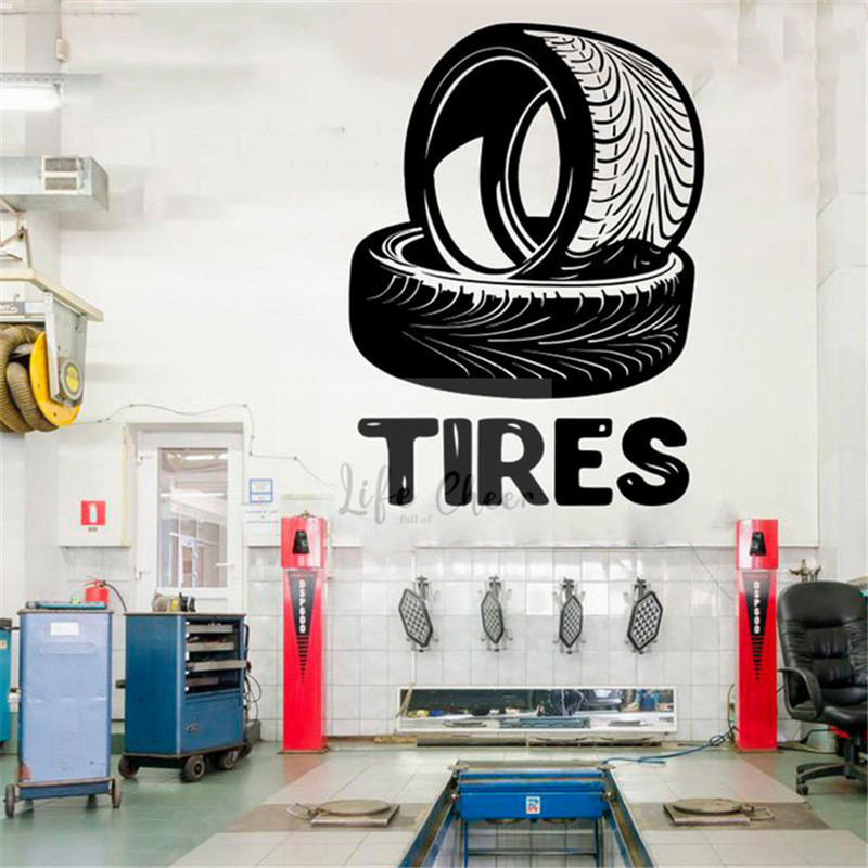 Auto Repair Shop Logo - Auto Mechaniker Logo Wand Poster Reifen