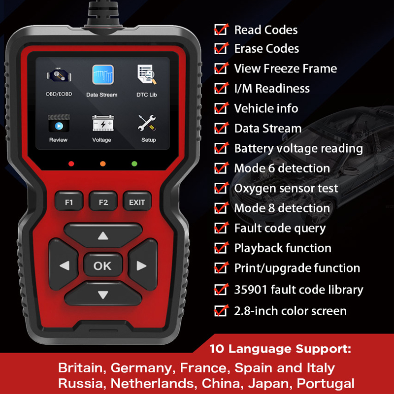 V519 OBDII Code-Lesegerät Auto – Car Diagnostic Tool Bewertung und Preis