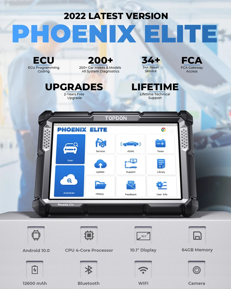 TOPDON PHOENIX ELITE Auto-Ecu- – Car Diagnostic Tool Bewertung und Preis