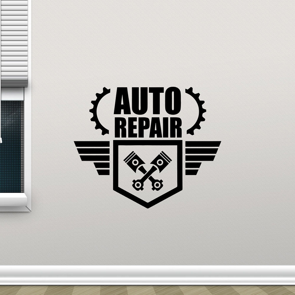 Auto Reparatur Wand Abziehbild – Auto Repair Shop Logo Bewertung und Preis